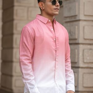 Powerlook Men Spread Collar Solid Cotton Casual Shirt