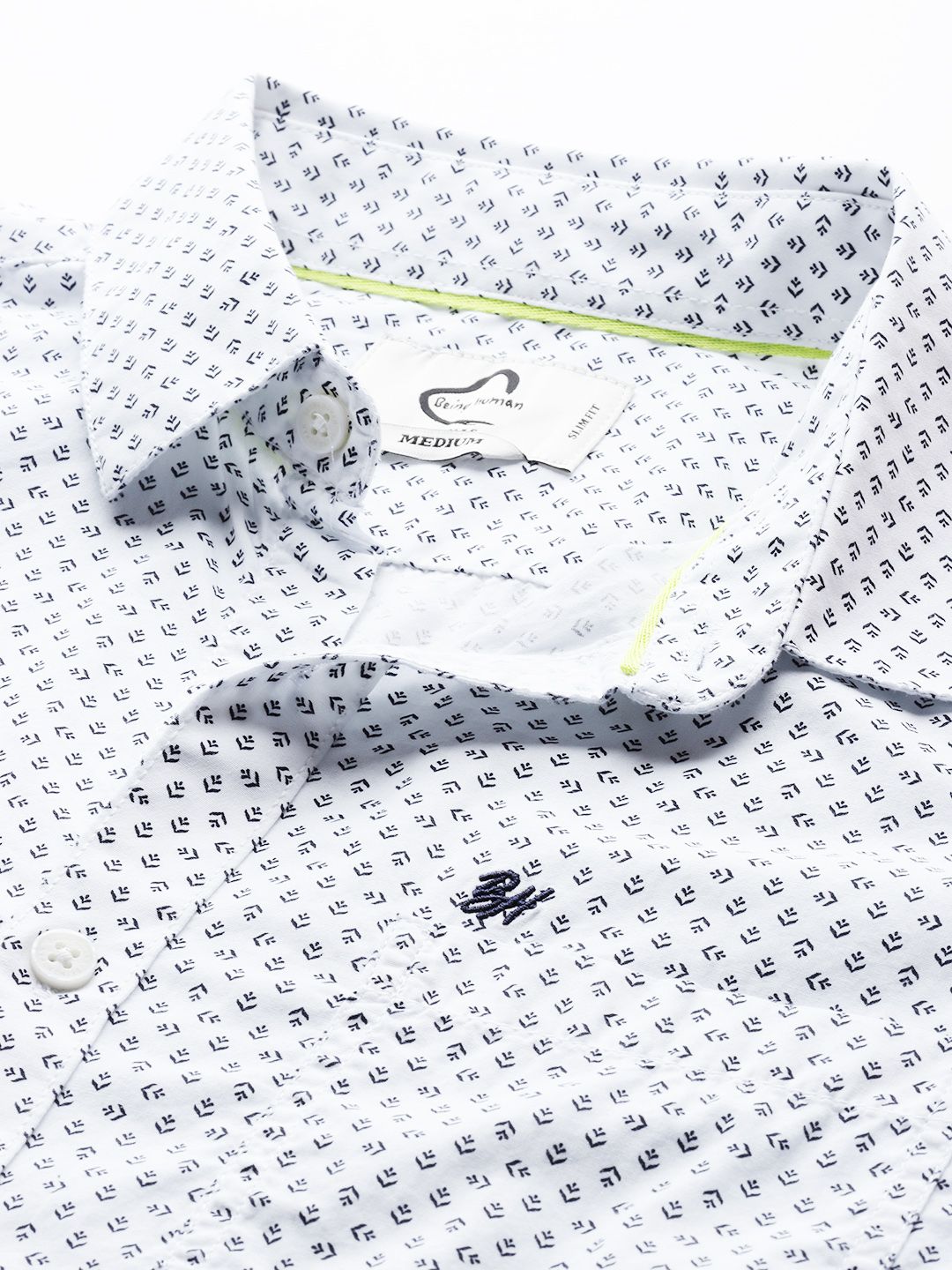 Being Human Printed Cotton Slim Fit Casual Shirt - Image 2