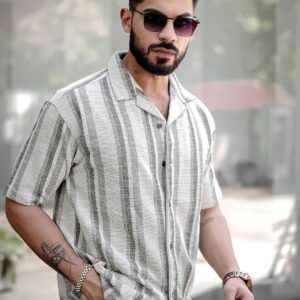 Comfort Striped Oversized Casual Shirt