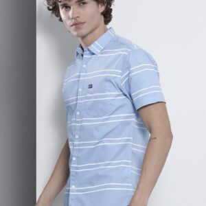 Blue Horizontal Striped Shirt