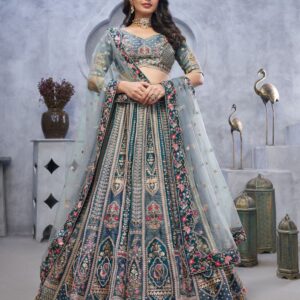 Embellished Sequinned Semi-Stitched Lehenga & Unstitched Blouse With Dupatta