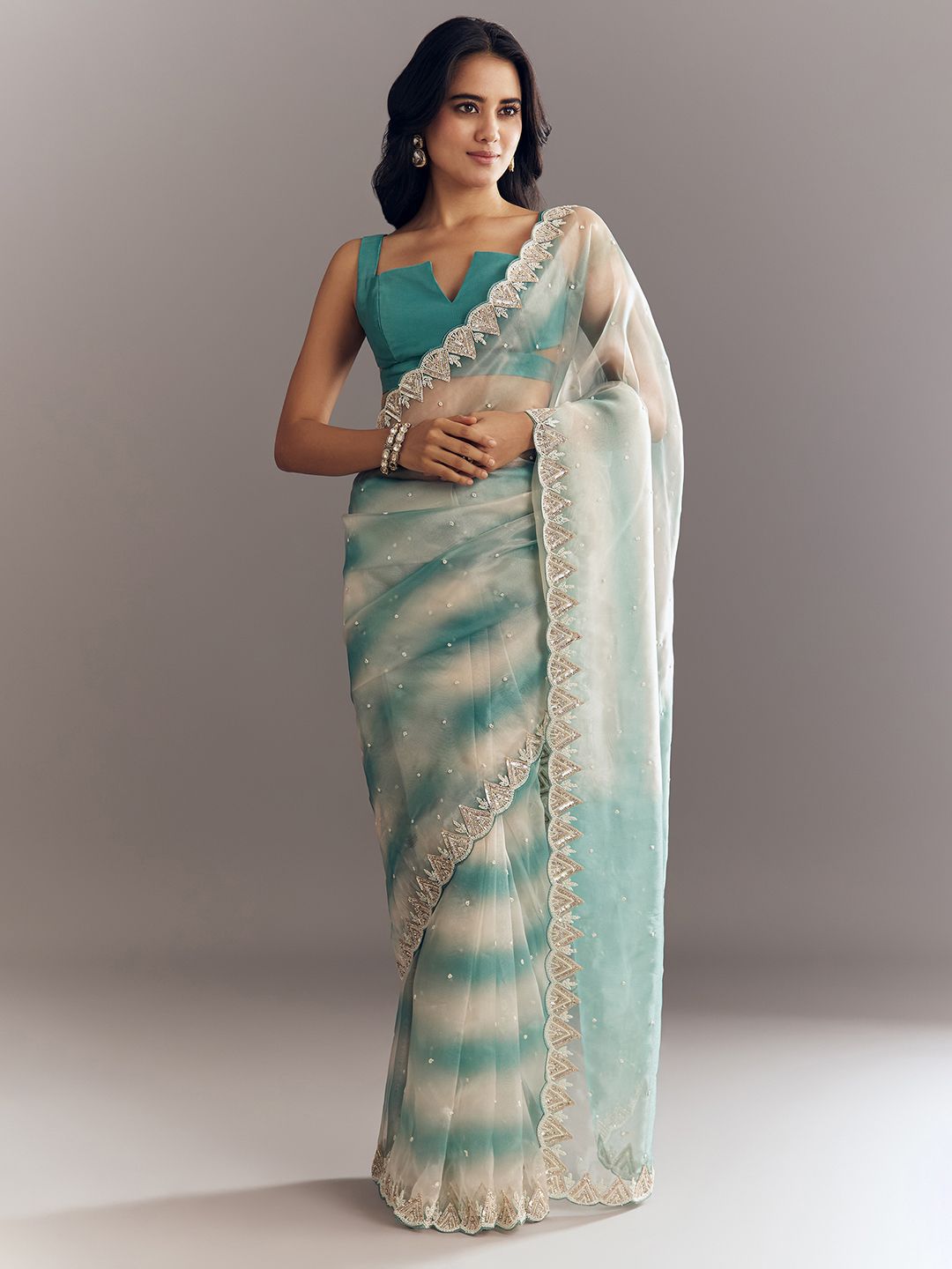 KALKI Fashion Embellished Sarees With Blouse - Image 2
